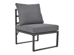 Multifunctioneel Ijzeren Tuinmeubel - Loungebank Met Verstelbare Luifel - 5 Zitplaatsen En 1 Salontafel - Grijs-ModernLuxe Online