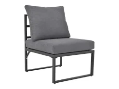 Multifunctioneel Ijzeren Tuinmeubel - Loungebank Met Verstelbare Luifel - 5 Zitplaatsen En 1 Salontafel - Grijs-ModernLuxe Online