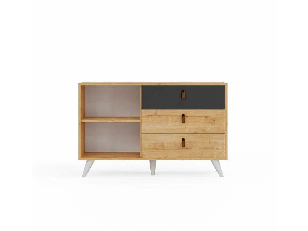 Multifunctionele Kast Pera - Eik - 120X36,5X77 Cm --EPIKASA