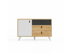 Multifunctionele Kast Pera - Eik - 120X36,5X77 Cm --EPIKASA