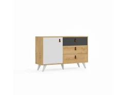 Multifunctionele Kast Pera - Eik - 120X36,5X77 Cm --EPIKASA