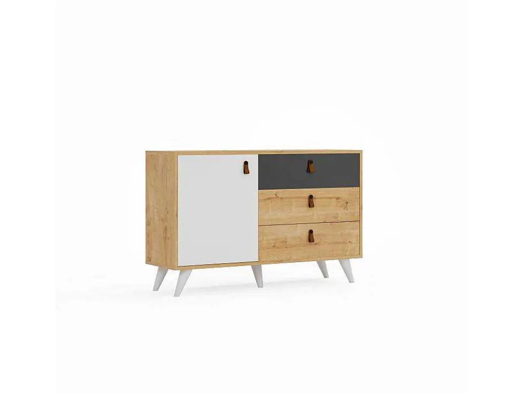 Multifunctionele Kast Pera - Eik - 120X36,5X77 Cm --EPIKASA
