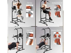 Multifunctionele Power Tower Dip Station Optrekstang Met Verstelbare Hoogte-Vente-unique Hot