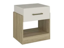 Nachtkastje - 1 Lade - Eik En Ivoor - Bodil Ii-Vente-unique New