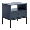 Nachtkastje Bogdan - 1 Lade En 1 Nis - Blauw-Vente-unique Online