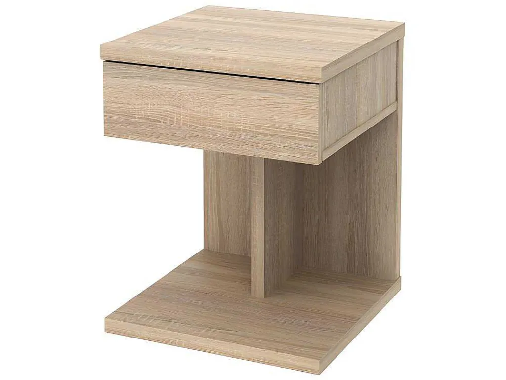Nachtkastje Borla - 1 Lade - Eik-Vente-unique Outlet