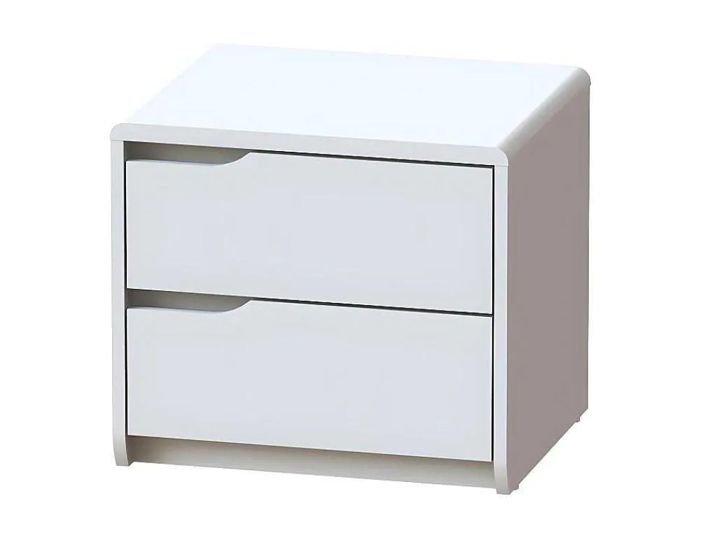 Nachtkastje Lucille Ii - 2 Lades - Mdf - Wit-Vente-unique Best