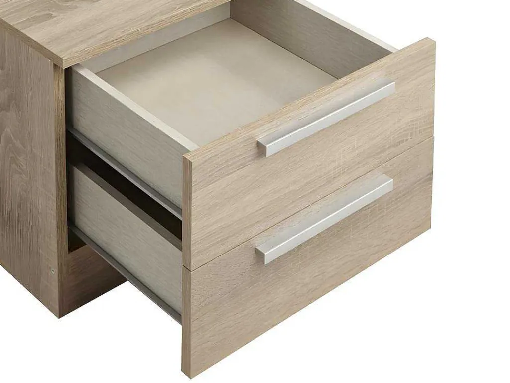 Nachtkastje Mathias - 2 Laden - Naturel-Vente-unique Clearance