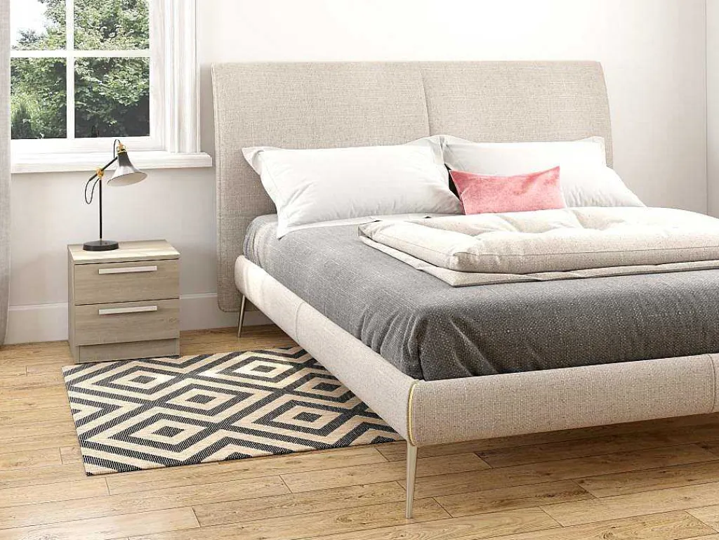 Nachtkastje Mathias - 2 Laden - Naturel-Vente-unique Clearance
