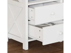 Nachtkastje Met 2 Laden En 1 Compartiment In Spaanplaat - Wit-ModernLuxe Online