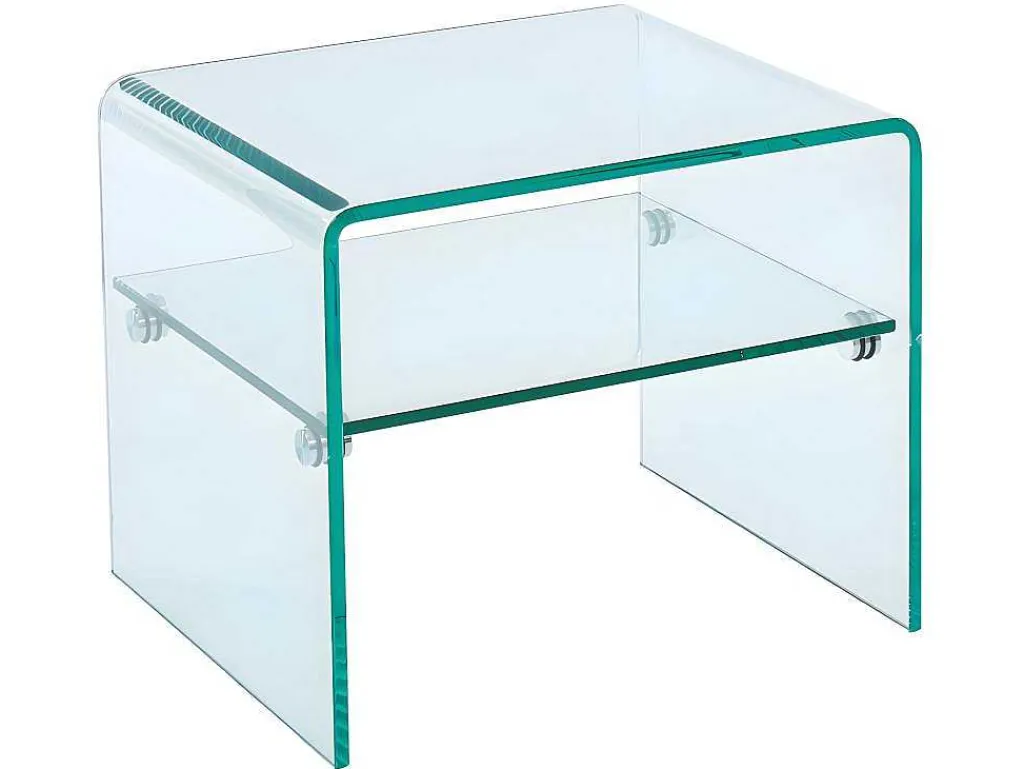 Nachtkastje Van Gehard Glas - 1 Nis - Stileos-Vente-unique Online
