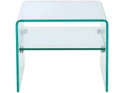 Nachtkastje Van Gehard Glas - 1 Nis - Stileos-Vente-unique Online