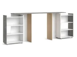 Nada Hoofdbord Met Opbergruimte 160 Cm, Betondecor/Wit Hoogglans.-Vente-unique Online