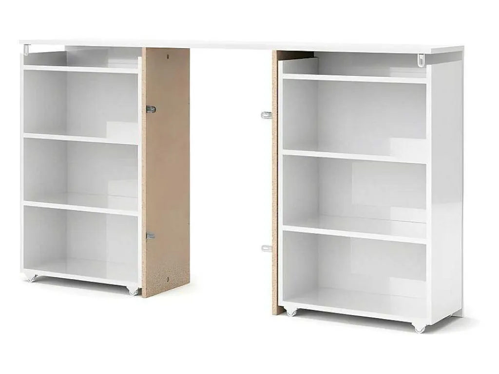 Nada Hoofdeinde 140 Cm Met 4 Planken Wit Hoogglans.-Vente-unique Discount
