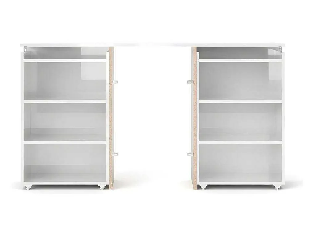 Nada Hoofdeinde 140 Cm Met 4 Planken Wit Hoogglans.-Vente-unique Discount