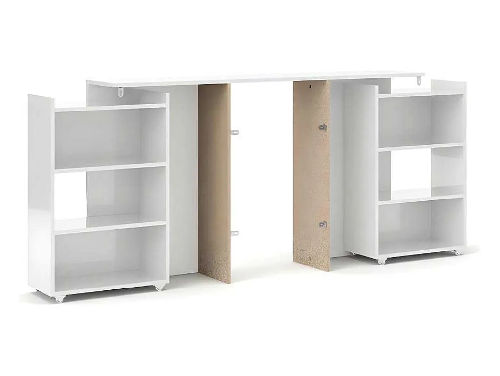 Nada Hoofdeinde 140 Cm Met 4 Planken Wit Hoogglans.-Vente-unique Discount