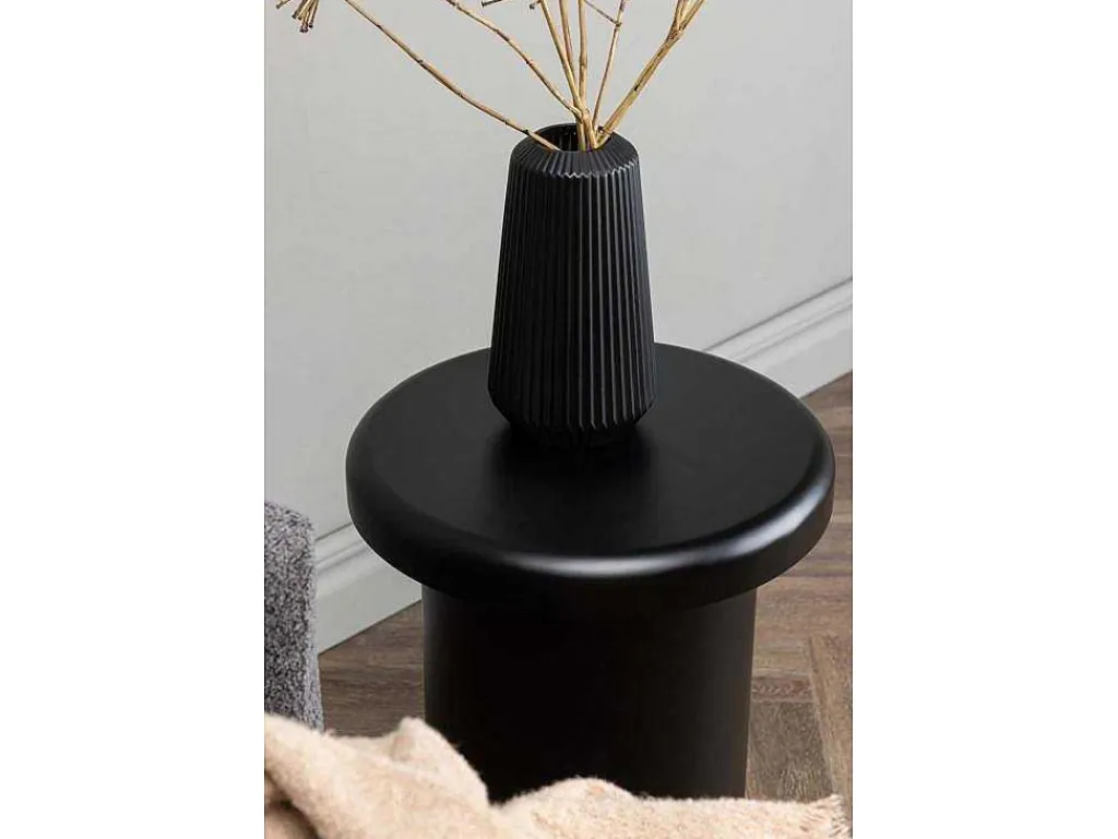Namsos Salontafel , Bijzettafel O40Cm Zwart.-Venture Home Outlet
