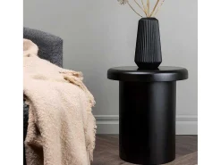 Namsos Salontafel , Bijzettafel O40Cm Zwart.-Venture Home Outlet