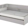 Nestbed Met Opbergruimte - 90 X 200 En 90 X 190 Cm - Wit En Grijs + Bedbodem - Losiana-Vente-unique Discount