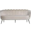 Nice Bank 3 Persoons Velours Beige.-Vente-unique Clearance
