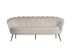 Nice Bank 3 Persoons Velours Beige.-Vente-unique Clearance