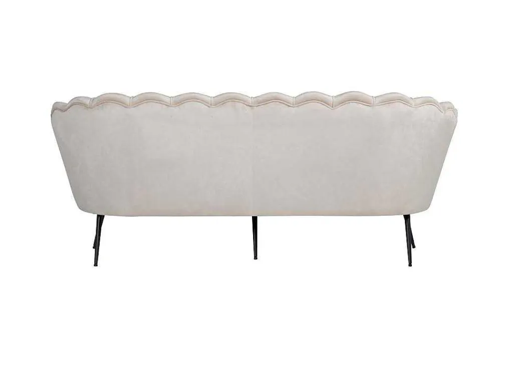 Nice Bank 3 Persoons Velours Beige.-Vente-unique Clearance