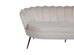 Nice Bank 3 Persoons Velours Beige.-Vente-unique Clearance