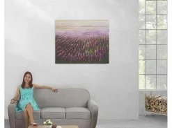 Olieverfschilderij Bloemenveld Handgeschilderd-Vente-unique