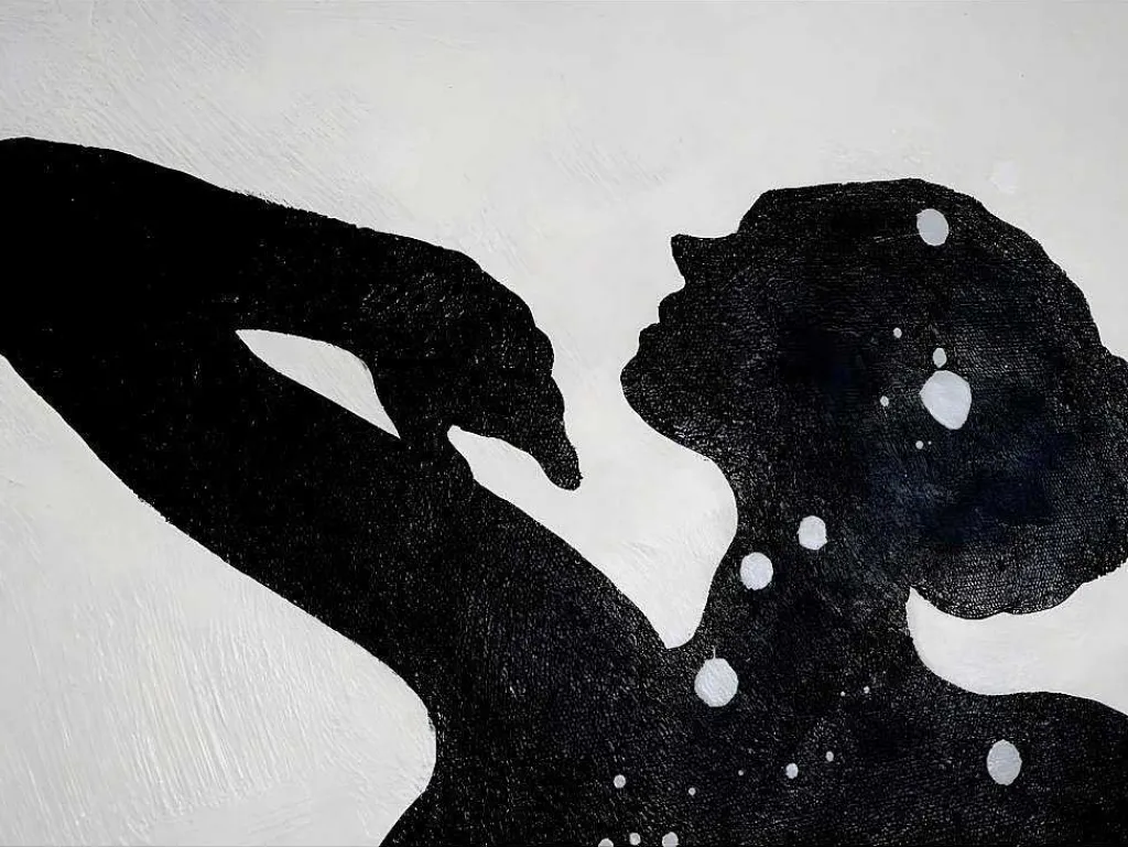 Olieverfschilderij Danser Handgeschilderd-Vente-unique Clearance