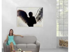Olieverfschilderij Engel Handgeschilderd-Vente-unique Clearance