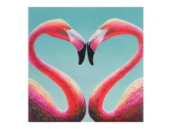 Olieverfschilderij Flamingo Handgeschilderd-Vente-unique Best