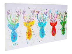 Olieverfschilderij Hert Ii Handgeschilderd-Vente-unique New