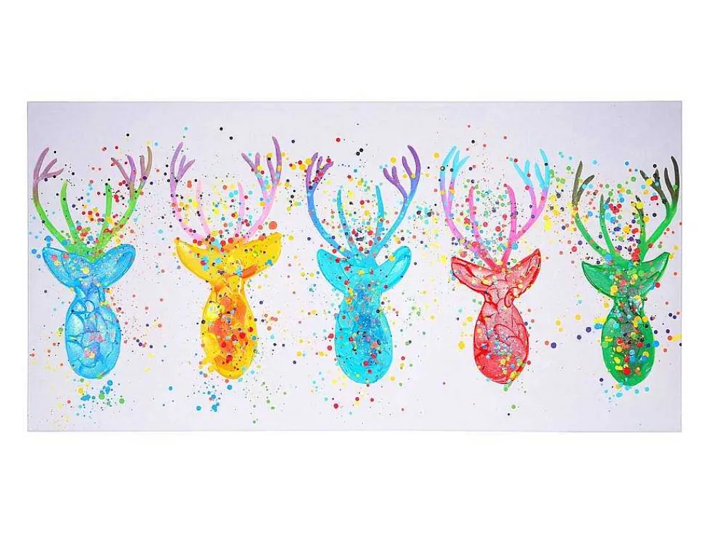 Olieverfschilderij Hert Ii Handgeschilderd-Vente-unique New