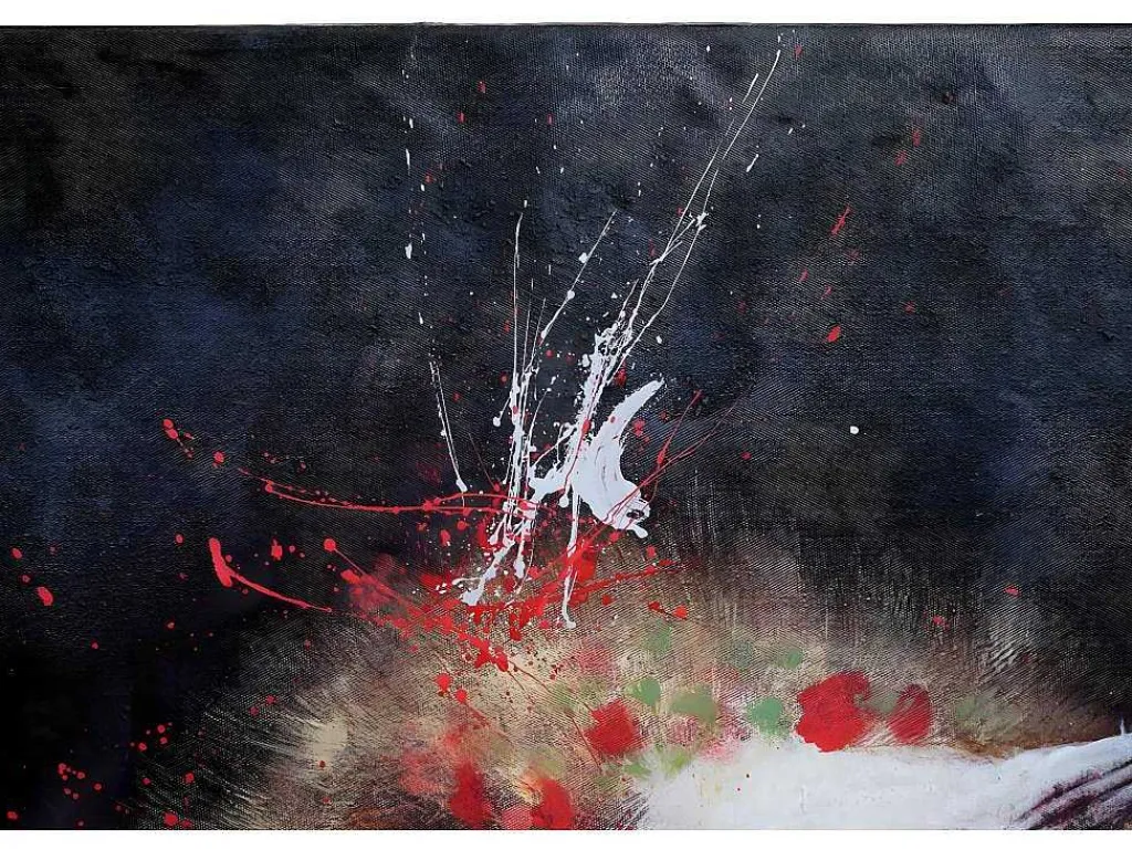 Olieverfschilderij Leeuw Mcw-H25, 80X120Cm-Vente-unique Hot
