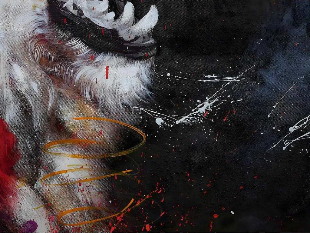 Olieverfschilderij Leeuw Mcw-H25, 120X180Cm-Vente-unique Online