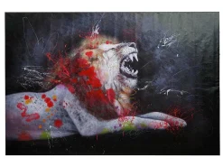 Olieverfschilderij Leeuw Mcw-H25, 120X180Cm-Vente-unique Online