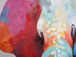 Olieverfschilderij Olifant Ii Handgeschilderd-Vente-unique Clearance