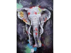 Olieverfschilderij Olifant Mcw-H25 Handgeschilderd, 180X120Cm-Vente-unique