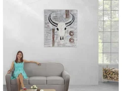 Olieverfschilderij Stier Handgeschilderd-Vente-unique Online