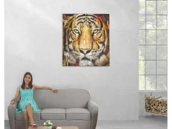 Olieverfschilderij Tijger Handgeschilderd-Vente-unique Best