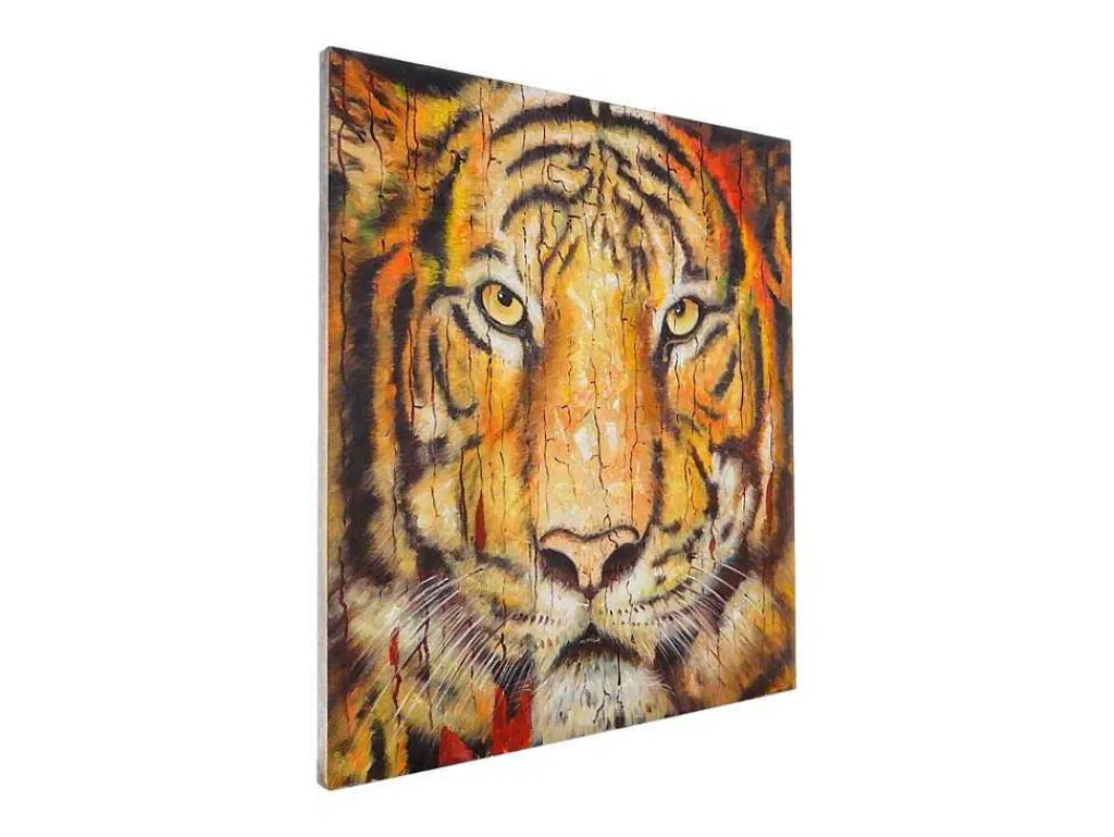 Olieverfschilderij Tijger Handgeschilderd-Vente-unique Best