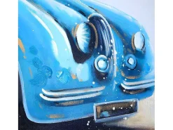 Olieverfschilderij Vintage Auto Handgeschilderd-Vente-unique New