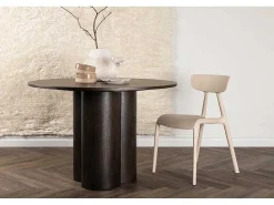 Olivia Eetkamertafel O110Cm Bruin.-Vente-unique New