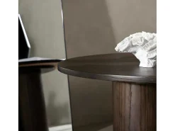 Olivia Salontafel O80Cm Bruin.-Vente-unique Clearance