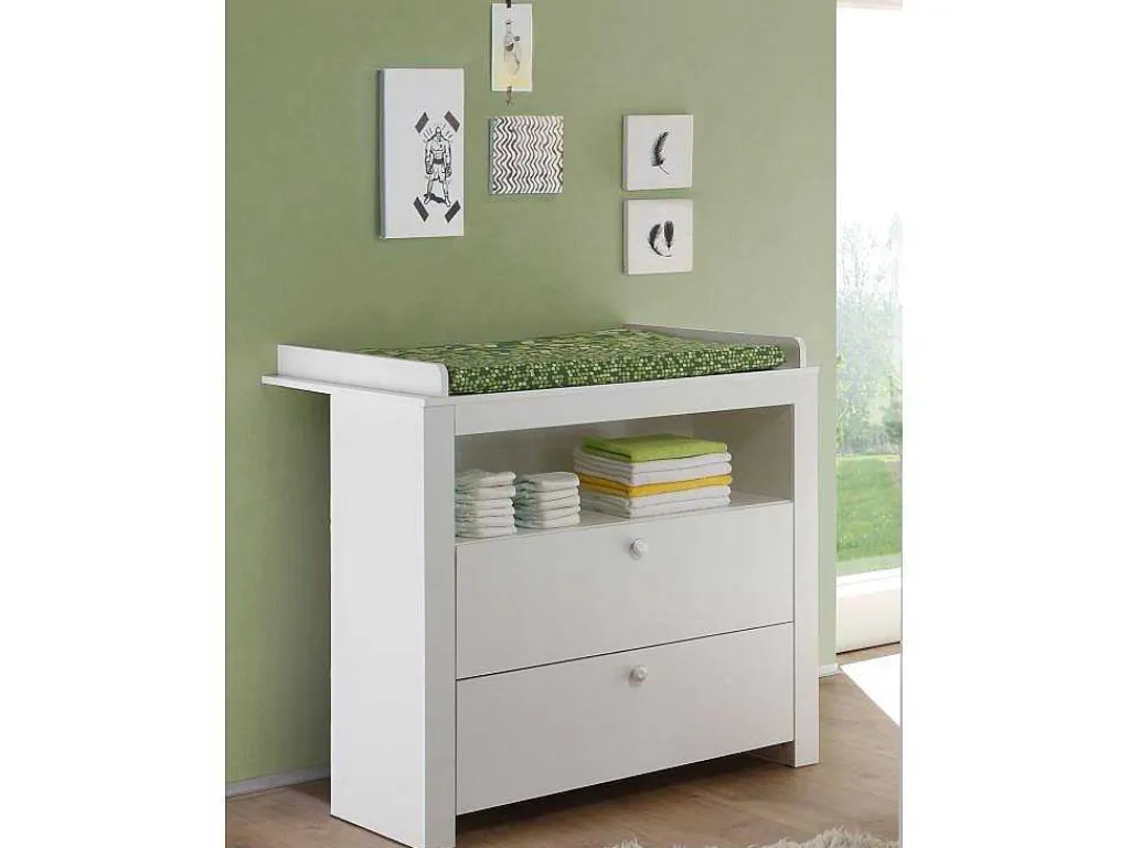 Olja Commode Met 2 Lades En 1 Plank, Wit.-Vente-unique Clearance