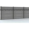 Omheining H181 Cm - Set Van 7 Latten In Composiet Met Motief + 2 Lichtgrijze Palen - Enola-EXPERTLAND Online