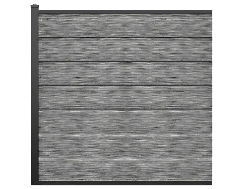 Omheining H181 Cm - Set Van 7 Latten In Composiet + 1 Lichtgrijze Paal - Enola-EXPERTLAND Discount