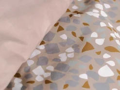 Omkeerbaar Dekbedovertrek Terrazzo Van Katoen 57 Draden /Cm - Dekbedhoes 220 X 240 Cm + 2 Kussenslopen 63 X 63 Cm - Meerdere Kleuren - Terazino-OZAIA Online