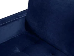 Omkeerbare Hoekbank Van Fluweel Fleuet - Donkerblauw-Vente-unique Outlet