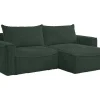 Omkeerbare Hoekslaapbank Van Groen Ribfluweel Met Brede Ribbels Asturio-Vente-unique Discount